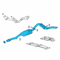 OEM Chevrolet Muffler & Pipe Diagram - 84020523