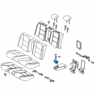 OEM 2016 Lexus ES350 Rear Seat Center Armrest Cup Holder Sub-Assembly Diagram - 72806-33080-A5