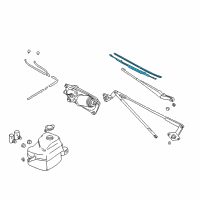 OEM 2004 Chevrolet Tracker Blade, Windshield Wiper Diagram - 91174721