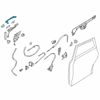 OEM Nissan Outside Handle Grip, Passenger Side Diagram - 82640-1JA2A