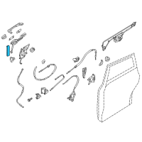 OEM 2017 Nissan Quest Slide Door Handle Assembly Inside Right Diagram - 82670-WL600