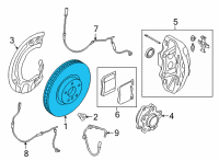 OEM 2020 BMW M5 Carbon Ceramic Brake Disc, Left Diagram - 34-11-7-991-105