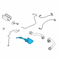 OEM 2015 Ford Fiesta Vent Hose Diagram - D2BZ-9B033-F