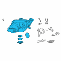 OEM 2013 Lexus RX450h Headlamp Unit With Gas, Right Diagram - 81145-48B10