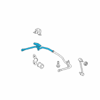 OEM 2008 Toyota Highlander Stabilizer Bar Front Bracket Diagram - 48832-0E020