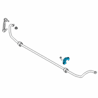 OEM Toyota GR Supra Stabilizer Bar Bracket Diagram - 48832-WAA01