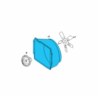 OEM 1999 Jeep Wrangler SHROUD-Fan Diagram - 52027926AB