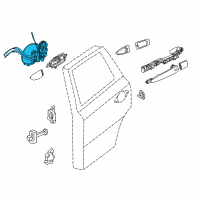 OEM 2014 Infiniti QX60 Lock&Remote Control Assembly - Rear Door, LH Diagram - 82501-3JA0B