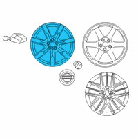 OEM 2011 Nissan GT-R Aluminum Wheel Diagram - D0C00-KB51A