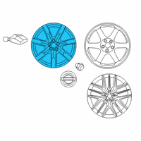 OEM 2010 Nissan GT-R Aluminum Wheel Diagram - D0300-JF10A