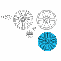 OEM 2017 Nissan GT-R Aluminum Wheel Diagram - D0C00-6AV0A