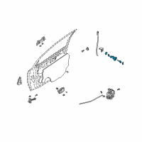 OEM 2005 Kia Rio Door Key Sub Set, Left Diagram - 0K30A76920A