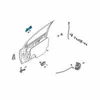 OEM 2004 Kia Rio Front Door Outside Handle Assembly, Left Diagram - 82650FD010XX