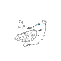 OEM 2002 Nissan Altima Headlamp Socket Assembly Diagram - 26241-8J000