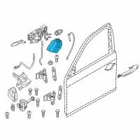 OEM BMW 535i GT Front Right Complete Lock Diagram - 51-21-7-149-436