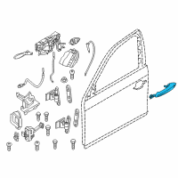 OEM 2012 BMW 650i Front Left Driver Handle Black Diagram - 51-21-7-231-931