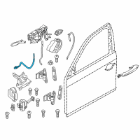 OEM 2012 BMW 535i GT xDrive Bowden Cable, Door Opener, Front Diagram - 51-21-7-197-802