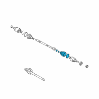 OEM Hyundai Boot Kit-Front Axle Wheel Side Diagram - 49541-D3030