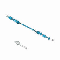 OEM Hyundai Tucson Shaft Assembly-Drive, LH Diagram - 49500-D3050