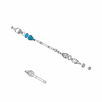 OEM 2018 Hyundai Tucson Boot Kit-Front Axle Differential Side Diagram - 49542-D3080