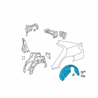 OEM 2011 Toyota Camry Wheelhouse Liner Diagram - 65638-06010