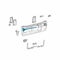 OEM 2001 Lexus LX470 Tail Gate Lock Assembly, Lower Left Diagram - 69390-60040