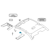 OEM 2015 BMW 228i xDrive Countersupport, Sun Visor Diagram - 51-16-7-325-430