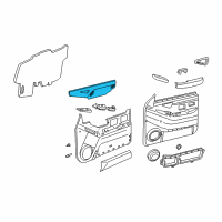 OEM 1998 Oldsmobile Bravada Insert, Front Side Door Trim Panel Diagram - 15018326