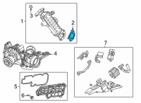 OEM 2022 Jeep Wrangler Gasket-EGR Cooler Diagram - 4893769AB