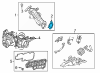 OEM 2019 Jeep Wrangler Gasket-EGR Cooler Diagram - 4893769AB