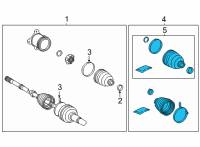 OEM Toyota Prius BOOT KIT, RR DRIVE S Diagram - 04429-48062