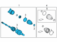 OEM 2020 Lexus UX200 Shaft Assembly RR Drive Diagram - 42340-76010