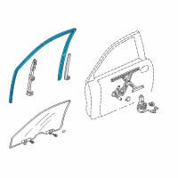 OEM Honda Accord Channel, Left Front Door Run Diagram - 72275-S82-A02