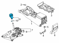 OEM 2022 Nissan Frontier Knob Assy-Control Lever, Auto Diagram - 34910-6JF0A