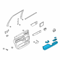 OEM Lincoln Armrest Diagram - JL7Z-7827540-DA