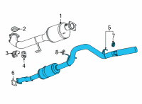 OEM 2022 Chevrolet Silverado 3500 HD Muffler & Pipe Diagram - 84612885