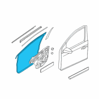 OEM Nissan WEATHERSTRIP Front Door LH Diagram - 80831-ZT50A