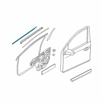 OEM Nissan Sentra Moulding Assy-Front Door Outside, RH Diagram - 80820-ET000