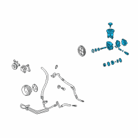 OEM 2000 Toyota 4Runner Power Steering Pump Diagram - 44320-35480