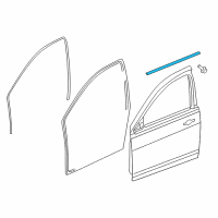 OEM Jeep Compass WEATHERSTRIP-Front Door Belt Diagram - 5074714AI