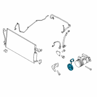 OEM Nissan Titan XD Clutch Assy-Compressor Diagram - 92660-EZ40A
