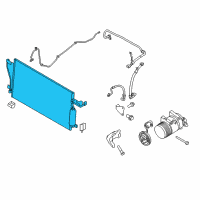 OEM Nissan Titan XD Condenser & Liquid Tank Assy Diagram - 92100-EZ40A