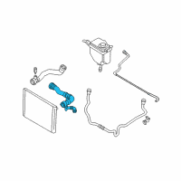 OEM BMW 525xi Engine Feed Radiator Upper Hose Diagram - 17-12-7-546-064