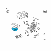 OEM 2007 Lexus IS250 Pad, Front Seat Cushion, LH (For Separate Type) Diagram - 71512-53080