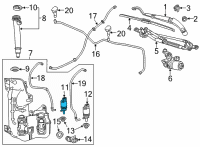 OEM 2022 Buick Envision Front Washer Pump Diagram - 13514504