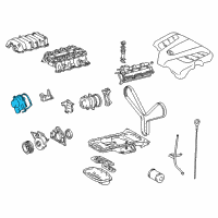 OEM 1999 Lexus LS400 Cover, Timing Chain Or Belt, NO.2 Diagram - 11304-50030