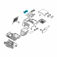 OEM 2011 Ford Explorer Cup Holder Insert Diagram - 8A8Z-7413562-AC