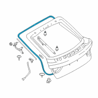 OEM BMW 435i Gran Coupe Trunk Lid Gasket Diagram - 51-76-7-398-238