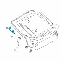 OEM 2015 BMW 428i Gran Coupe Left Trunk Lid Hinge Diagram - 41-00-7-378-801