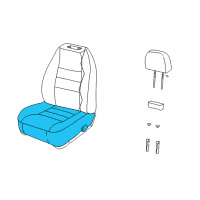 OEM 2000 Jeep Wrangler Seat Cushion Pad Diagram - RZ661AZAA